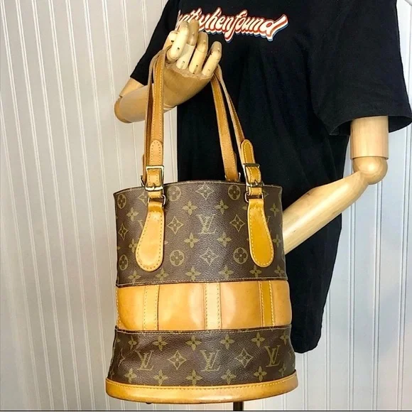 LOUIS VUITTON Rare Vintage C/O The French Bag Co USA Mono Large Bucket Bag EUC - Picture 3 of 13